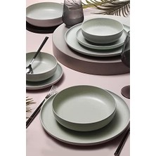 Esmo Home Kütahya Porselen Moderna 4 Kişilik 16 Parça Yemek Takımı 720162 Yeşil