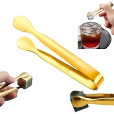 Esmo Home Perlotus 304 Çelik Mini Gold 11 cm Buz ve Şeker Maşası