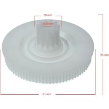 Esmo Home Kıyma Makinesi Şase Kasnak Dişlisi, Arnica AA1295,PROMEAT Grande, W2000, GH21200, Promeat W1800 ile Uyumlu