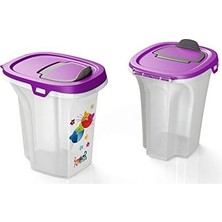 Esmo Home Moderna Friends 6 Lt Fuşya Mama Saklama Kabı