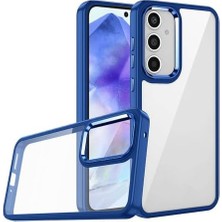 Esmo Home Galaxy A35 Kılıf Renkli Kenar Arkası Şeffaf Flora Silikon Kılıf