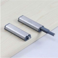 Esmo Home Metal Dolap Kapak Iticisi, Mıknatıslı Bas Aç Mekanizması, Metal, 75 mm x 42 mm (1, Metalik)