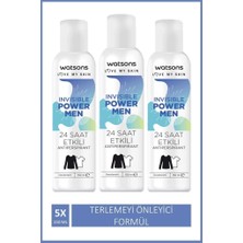 Esmo Home Watsons Invisible Power Men 24 Saat Etkili Deodorant 150 ml X3 Adet