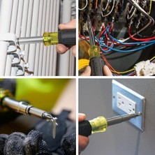 Esmo Home 32500MAG Manyetik Çok Amaçlı Tornavida/lokma Anahtar, 11'i 1 Arada Çok Amaçlı Alet, 8 Uç, 3 Lokma Anahtar Boyutu, Dolgulu Sap