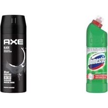 Esmo Home Axe Erkek Deodorant & Bodyspray 48 Saat Etkileyici Koku (150 Ml)(1) Domestos Yoğun Kıvamlı Çamaşır Suyu Maksimum Hijyen Dağ Esintisi, 750 Ml(3)