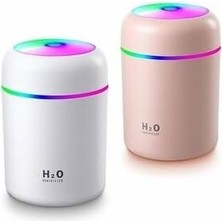 Esmo Home 300 ml Mini USB Hava Nemlendirici ve Buhar Makinesi - LED Işıklı Taşınabilir Koku Giderici Masaüstü Difüzör, Ev, Ofis ve Araç Içi Nemlendirici