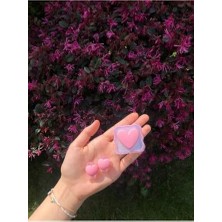 Esmo Home 18W-20W Şarj Adaptörü ile ile Uyumlu Pembe Rengarenk Kalpli Şarj Başlığı ve Şarj Kablo Koruyucu Set