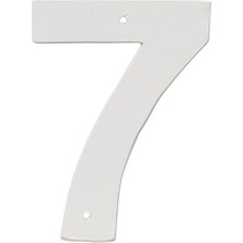 Esmo Home Metal Products 20,32 cm Alüminyum Ev Numarası 0 Dış Mekan Plakası, Orta, Beyaz