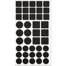 Esmo Home Yapışkanlı Keçe Ped, Karışık, 42 Parça, Siyah, Koltuk Ayağı Için, Parke Zemin Koruma, Çizilme ve Gürültü Önleyici