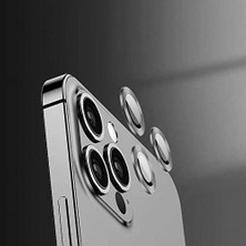 Esmo Home Heartz iphone 14 Pro / 14 Pro Max Gümüş Için Kamera Lens Koruyucu Çizilmez Hd Görüntü Bozmaz Metal Temperli Cam