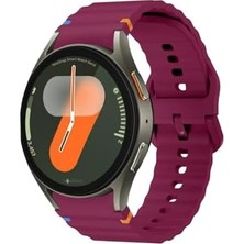 Esmo Home - ile Uyumlu Gt Gt2 Gt3 Gt4 42MM/HONOR 2 20MM Kordon Dekoratif Örgü Çizgili Spor Silikon Kayış - Bordo