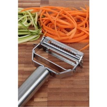 Esmo Home Arslan Group - Çelik Ikili Jülyen & Jullien Sebze ve Meyve Soyucu Paslanmaz Çelik Turbo Pratik Soyacak