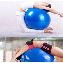 Yenibağ 65 cm Yeşil Pilates Topu Yoga Plates Egzersiz Topu Ball + Şişirme Pompası Seti