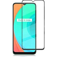 Esmo Home Realme C11 ile Uyumlu Temperli Cam Full Ekran Koruyucu Kkd Siyah