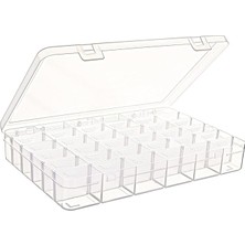 Yenibağ Ayarlanabilir Bölmeli Kolye Yüzük Takı Kutusu Organizer Düzenleyici Plastik Kutu 27.5X19.5X4.2