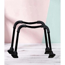 Esmo Home 2 Adet Yatak Üstü Sehpa Yedek Metal Ayak Takımı 1 Set Siyah Renk HBH-25CM