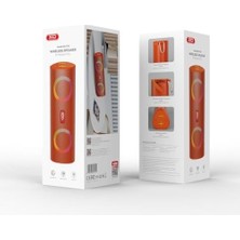 Esmo Home Xo Is Beauty Audiomax 10W Bluetooth 5.2 Tws Rgb Taşınabilir Hoparlör F43, Fm Radyo, Type-C Şarj, 1200MAH Batarya, Microsd Kart Desteği, 360° Ses, Suya Dayanıklı Tasarım | Sonicbeam | Turuncu