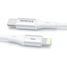 Esmo Home Wahoo Type C-Lightning 27WATT Pd Hızlı Şarj Kablosu (Beyaz/gümüş Metal) (100 Cm)