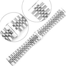 Esmo Home - Galaxy 3 45 mm ile Uyumlu Metal Kordon Rolex Style Jubilee Hafif Metal Kayış