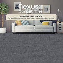 Esmo Home Furnishings Nexus Şarap Rengi 30,5 x 30,5 cm Kendinden Yapışkanlı Halı Zemin Fayans, NXCRPTSM12