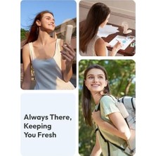 Esmo Home Ince Taşınabilir Fan, Ince El Fan, USB Şarj Edilebilir Mini Kişisel [24H Maksimum Soğutma Süresi], Seyahat Için Akülü Küçük Katlanabilir Cep, Yaz, Kadınlar, Kızlar Için Hediyeler -Bej