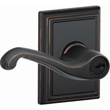Esmo Home F51A Fla 716 Anahtarlı Giriş Kilidi, Yaşlı Bronz ile Yetenek Kolu Add