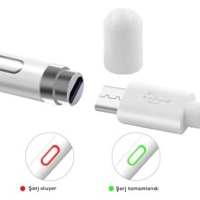 Esmo Home Stylus Kapasitif Dokunmatik Kalem Tüm Cihazlar Telefon ile Uyumlu Çizim Tasarım Tablet Kalemi Beyaz