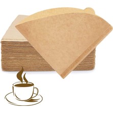 Esmo Home Aputue Kahve Filtresi, 200 Adet Tek Kullanımlık 2-4 Fincan Kahve Filtresi, Konik Kahve Filtreleri, Yapmayan Küçük Kahve Filtre Kağıdı, Pour Over Kahve Dripper ve Kahve Makinesi Için (Ahşap Rengi)