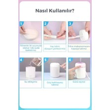 Esmo Home Mini Hava Nemlendirici 300ML Rgb Işıklı Type-C Buhar Makinesi Sessiz Ortam Nemlendirici Aroma Difüzörü Pembe