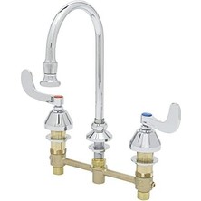 Esmo Home T&s B-2865-04 Güverte Monte 20,32 cm Merkezler Sert Deboynu Tıbbi Musluk Gül Spreyli 10,24 cm Bilek Sapları