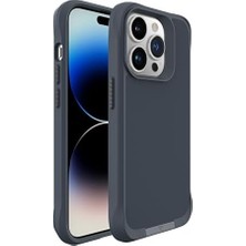 Esmo Home Bix 15 Pro Magsafe Kılıf Stand Özellikli 3x Korumalı Mikro Fiber Iç Yüzey Gri Mavi