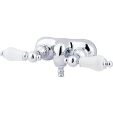 Esmo Home Pirinç CC46T1 Duvara Monte Bacak Küveti Dolgusu, Cilalı Krom