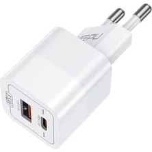 Esmo Home HP-C39 35 Watt Gan Şarj Adaptörü 2-Port Charger Hızlı Şarj Adaptörü Type C Kablo Dual-Port Charger Qc 3.0 Pd