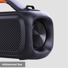 Esmo Home DS155 30W Kablosuz Bluetooth 5.0 Rgb Aydınlatmalı Ipx5 Suya Dayanıklı Tws Boombox Taşınabilir Hoparlör Siyah