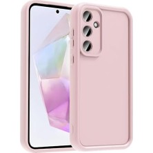 Esmo Home Galaxy A36 ile Uyumlu Kılıf Kamera Korumalı Kalın Kenarlı Viera Silikon Pembe