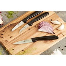 Esmo Home Zwilling 38115001 Sebze Bıçağı Seti, 3 Parçalı, Plastik, Siyah
