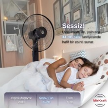 Esmo Home Mirkraft FS-40BR Stand Fan Vantilatör 16'' (Uzaktan Kumandalı)