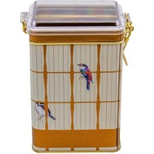 Esmo Home EVLE-ER043-T7 Bird Cage Desenli Dikdörtgen Metal Saklama Kabı 8X10 cm (Bird Cage)