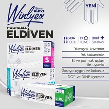 Esmo Home Reflex Winlyex Pudrasız Eldiven, Şeffaf, Tek Kullanımlık, Lateks Içermez, 100’LÜ Kutu