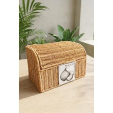 Esmo Home Digithome Dikdörtgen Rattan Hasır Patates Soğan Çift Bölmeli Sepet Düzenleyici Organizer -9T09
