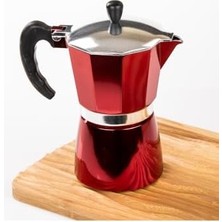 Esmo Home Mukko Home Mokapot 6-Cups Coffeehutt Bigg Coffee Kahve Demleme Kahve Ekipmanı Italyan Filtre Kahve Makinesi,kırmızı