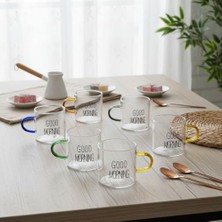 Esmo Home Deconox 6'lı Borosilikat Cam Espresso ve Türk Kahvesi Fincanı Seti (90 Ml) - Düz ve Rölyefli Seçenekli Tabaksız Mini Kupa (Düz)