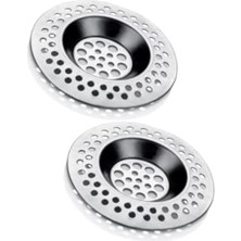 Esmo Home 2 Adet Paslanmaz Metal Yuvarlak Mutfak Lavabo Içi Gider Süzgeç Gider Tıkanıklığı Önleyici Pratik Sök-Tak Aparat, Evye, (Banyo,küvet Vb Tahliye Giderleri) Atık Düzenleyici