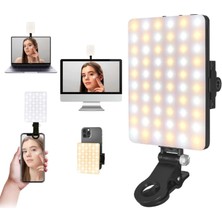 Dp LED 60 Mini Klipsli Foto Kamera Işığı Cep Telefonu LED Işık Selfie Işık Şarj Edilebilir