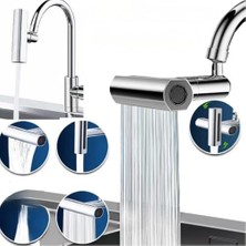 Esmo Home Mutfak ve Banyo Için 1080 Derece Dönebilen Robotik Musluk Başlığı - Çok Fonksiyonlu Şelale Akışlı Havalandırıcı, M22/M24 Uyumlu, Kolay Kurulumlu Tasarruf Başlığı