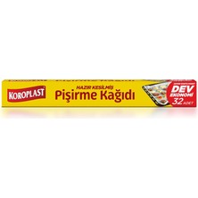 Esmo Home Koroplast Hazır Kesilmiş Pişirme Kağıdı 32 Adet Dev Ekonomi 42X37 Cm, Helal Sertifikalı, Fırında Tavuk, Et, Tatlı, Börek Pişirmek Için Yüksek Isıya Dayanıklı Hazır Fırın Pişirme Kağıdı Yapışmaz Yanmaz