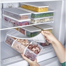 Esmo Home Selka Home Bölmeli 6'lı Nora Saklama Kabı 2 Lt Açık Gri