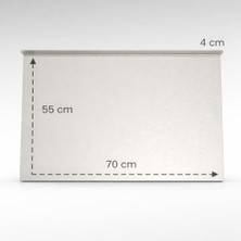 Esmo Home Paslanmaz Çelik Tezgahlık Tezgah Koruyucu – Çift Büküm 55X70 cm - 316 Kalite