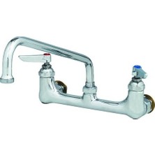 Esmo Home T&s B-0231-CC Duvara Monte Çift Kiler Musluğu, 8 Inç Merkezli, 30 cm Salıncak Nozulu ve 1/2 Inç Npt Erkek Girişleri