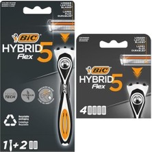 Esmo Home Bıc Hybrid 5 1 Sap & 2 Başlık Erkek Tıraş Bıçağı ve 4'lü Yedek Tıraş Bıçağı Kartuşu Seti